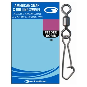 Agrafa Garbolino Nr.12 American Snap Rolling Swivel-Fire intinse