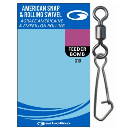 Agrafa Garbolino Nr.12 American Snap Rolling Swivel-Fire intinse