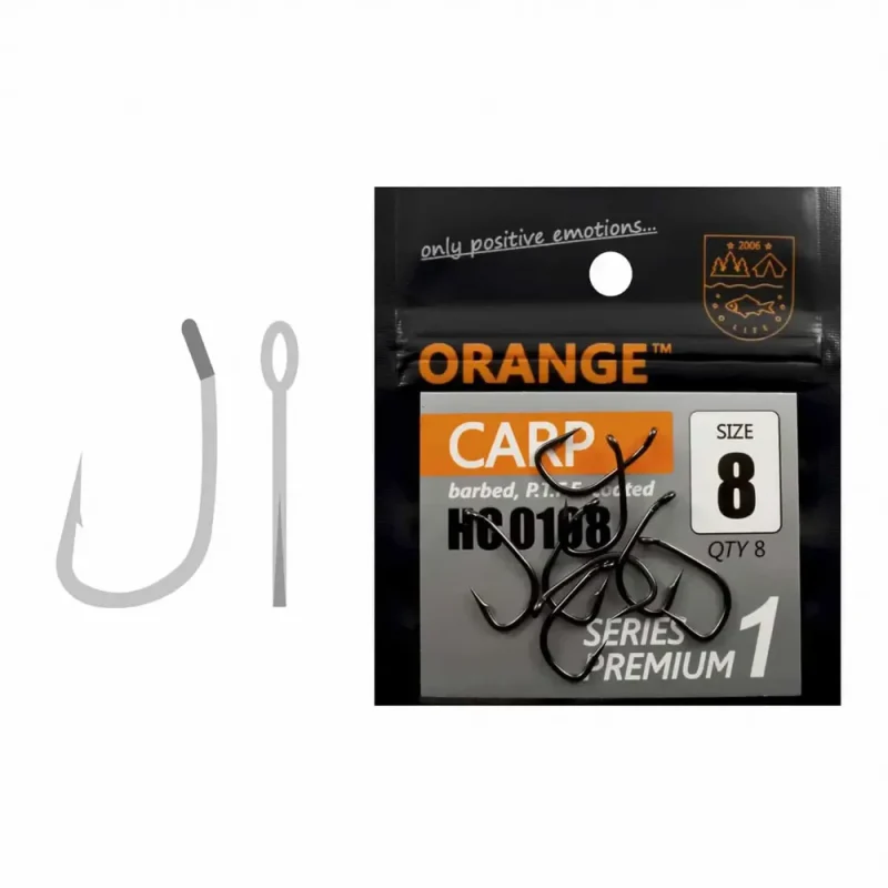 Carlig Orange no.12 Carp Hook Series 1-Fire intinse