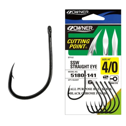 Carlig Owner 5180 No.4 SSW Straight Eye-Fire intinse
