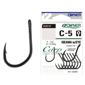 Carlig Owner C-5 No.2 Carp Iseama With Eye-Fire intinse