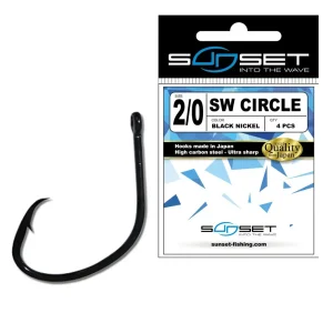Carlig Sunset no.1/0 Sunhooks SW Circle BN 4buc-Fire intinse