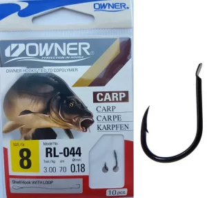 Carlige Legate Owner RL-044 No.8 70cm 0,18mm-Fire intinse