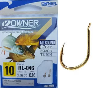 Carlige Legate Owner RL-046 No.10 70cm 0,16mm-Fire intinse