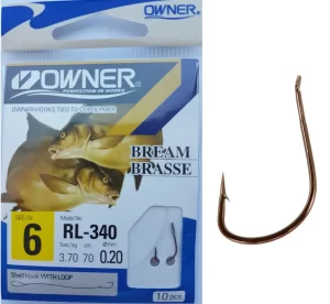 Carlige Legate Owner RL-340 No.6 70cm 0,20mm-Fire intinse