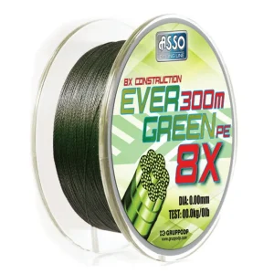 Fir Asso Evergreen PE 8X 0.41mm 30.70kg 130m Verde-Fire intinse