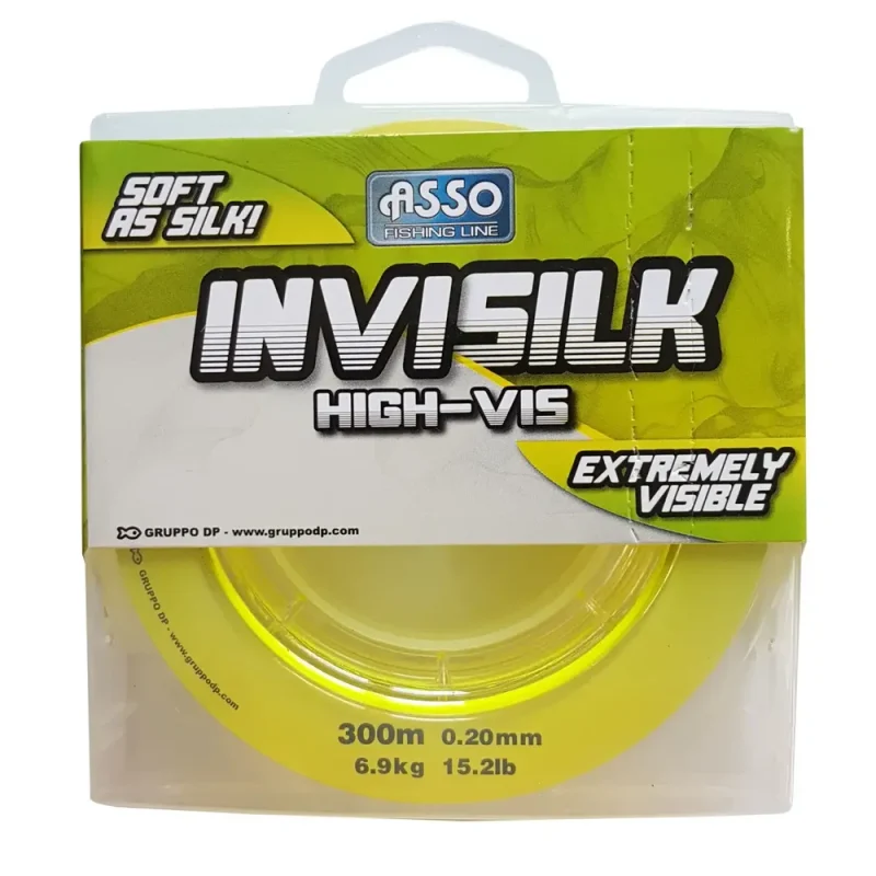 Fir Asso Invisilk 0.22mm 8.10kg 300m Yellow-Fire intinse