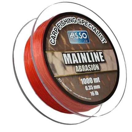 Fir Asso Mainline Abrasion 0.30mm 5.44kg 1000m Red-Fire intinse