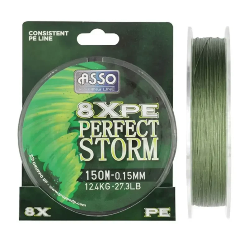 Fir Asso Perfect Storm 8X 0.08mm 8.60kg 150m Moss Green-Fire intinse