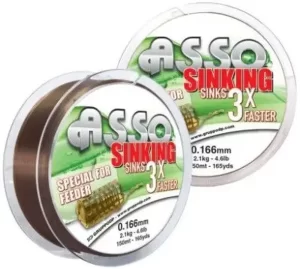 Fir Asso Sinking 3X Feeder 0.134mm 1.50kg 150m Brown-Fire intinse