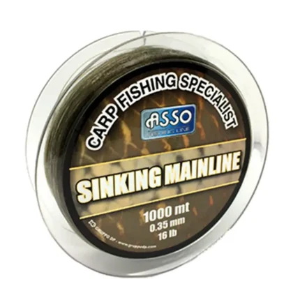 Fir Asso Sinking Mainline 0.28mm 4.54kg 1000m Brown-Fire intinse