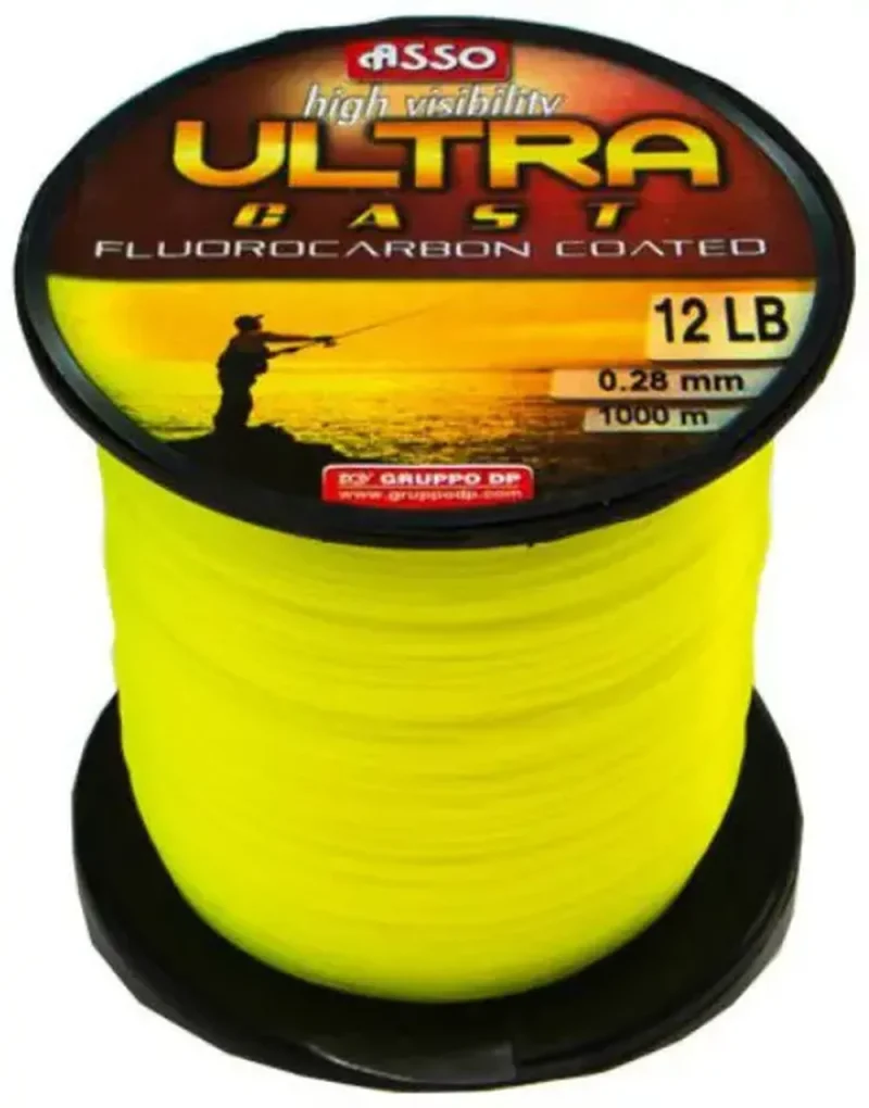 Fir Asso Ultra Cast 0.32mm 12.30kg 1000m Galben Fluo-Fire intinse