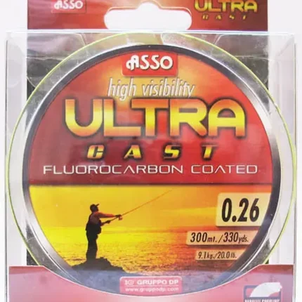 Fir Asso Ultra Cast 0.22mm 7.60kg 150m Galben Fluo-Fire intinse