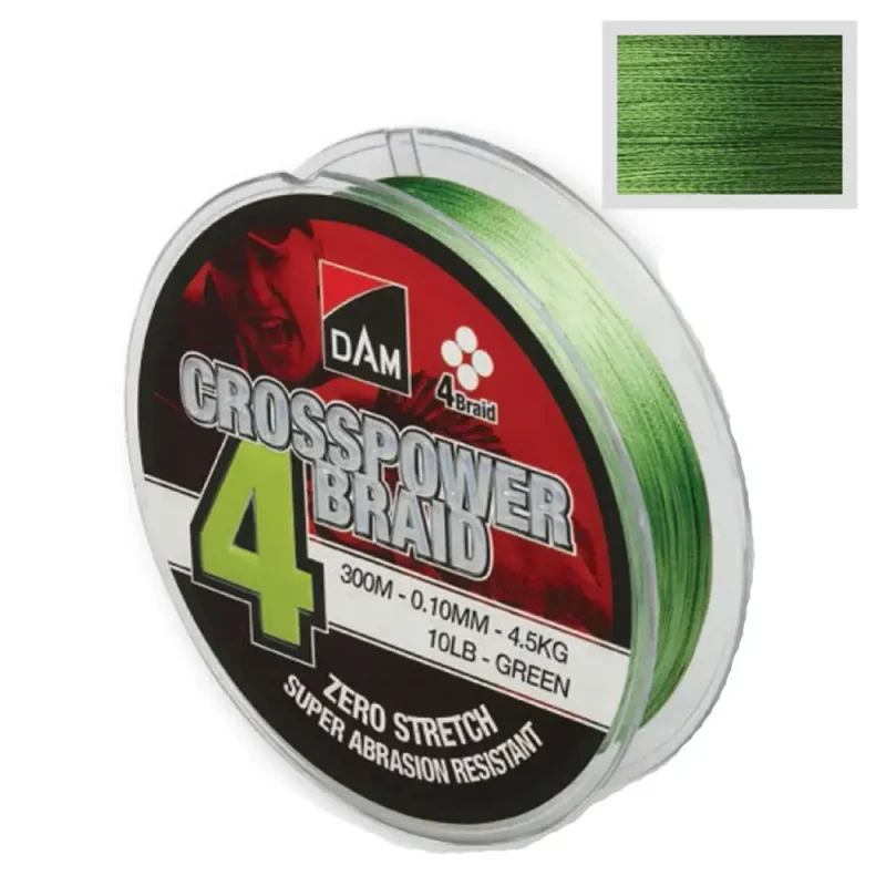 Fir Dam Crosspower 4-Braid 0.15mm 8.10kg 150m Green-Fire intinse