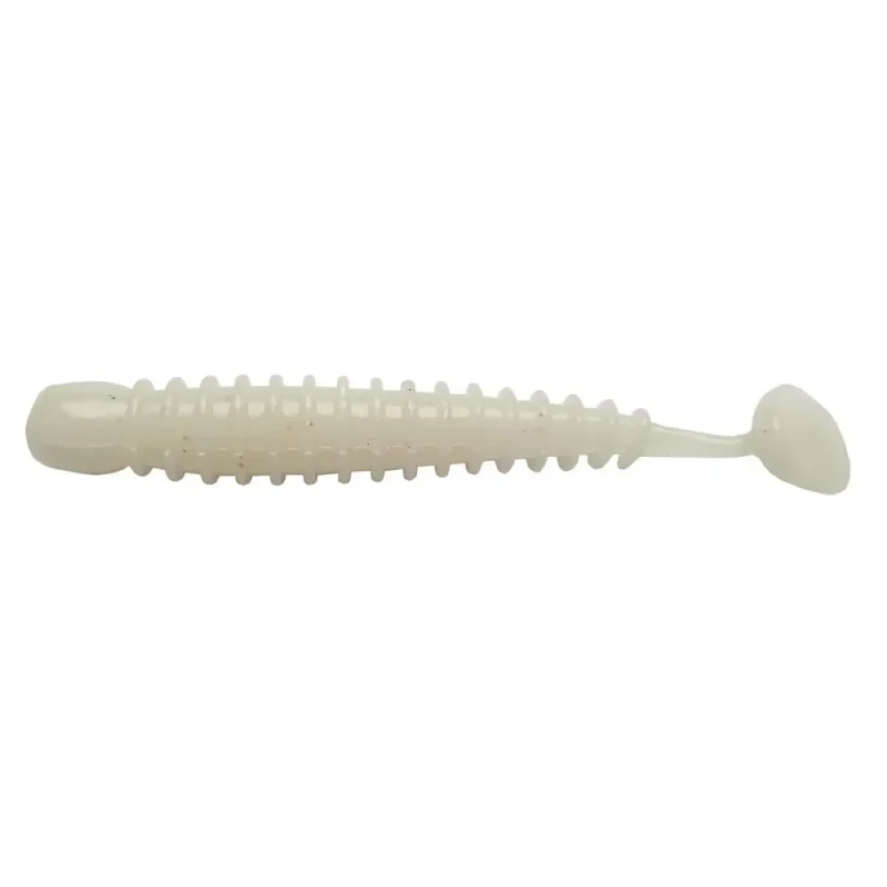 Grub Rock'N Bait Cultiva RB-2 18 White Ring Kick Tail-Fire intinse
