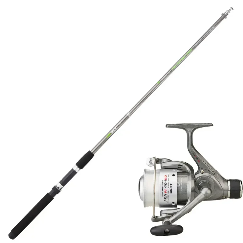 Kit Lanseta Sert Fish Instinct Telespin 2.10m+Mulineta Sert Aka 201 RD-Fire intinse