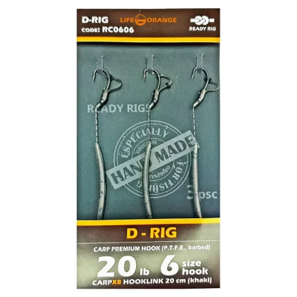 Rig Crap D-Rig 06 Orange Series 6 No.6 20lb 20cm 3buc-Fire intinse