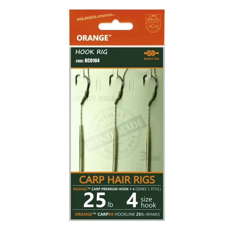 Rig Crap Orange Series 1 No.8 15Lb Crap Hair Rigs-Fire intinse