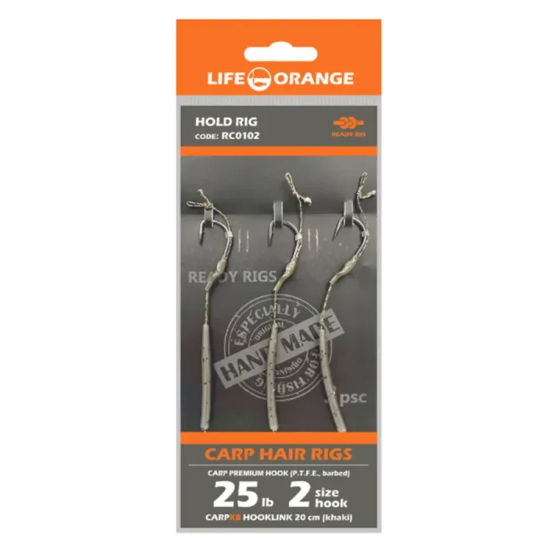 Rig Crap Orange Series 1 No.2 25Lb Crap Hair Rigs-Fire intinse
