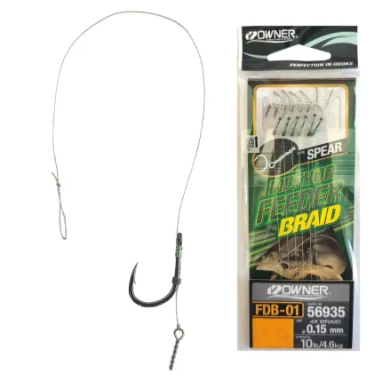 Rig Feeder Owner 56935 No.8 0.15 FDB-01 Spear Braided-Fire intinse
