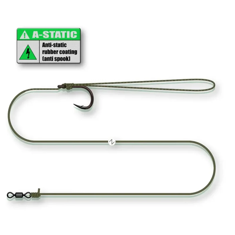 Rig Somn Madcat Coated Pellet No.2/0 0.75mm-1.20mm 60cm A-Static Sinking-Fire intinse