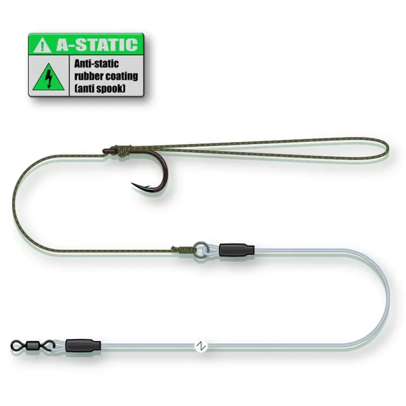 Rig Somn Madcat Combi Pellet No.2/0 0.80mm 60cm A-Static Sinking-Fire intinse