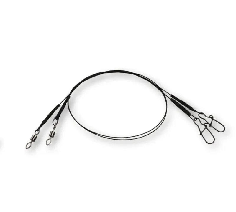 Struna DAM Effzett M 30cm No.6 16Kg Coated Core7 Spin Leader 2 buc-Fire intinse