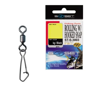 Vartej Rolling W Agrafa Sunset Hooked Snap ST-S-3003 no.2 35kg 6buc-Fire intinse